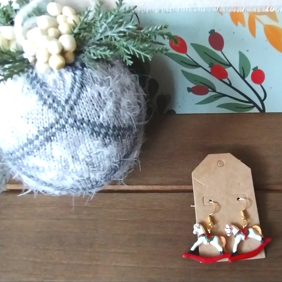 New Christmas Rocking Horse Earrings - Picture 16 of 16